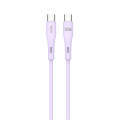 TOTU BT-022 Skin Sense Series Type-C to Type-C Silicone Data Cable, Length:1m(Purple)