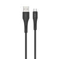 TOTU BM-007 Skin Sense Series USB to Micro-USB Silicone Data Cable, Length:2m(Black)