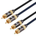 EMK 2 x RCA Male to 2 x RCA Male Gold Plated Connector Nylon Braid Coaxial Audio Cable for TV / A...