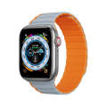 DUX DUCIS Magnetic Silicone Watch Band For Apple Watch SE 2022 44mm(Grey Orange)
