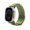 Nylon Two Section Watch Band For Apple Watch 8 41mm(Dark Green)