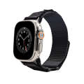 Nylon Two Section Watch Band For Apple Watch 7 41mm(Black)
