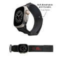 Nylon Two Section Watch Band For Apple Watch 6 44mm(Black)