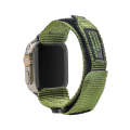 Nylon Two Section Watch Band For Apple Watch 4 40mm(Dark Green)