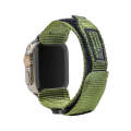 Nylon Two Section Watch Band For Apple Watch 3 38mm(Dark Green)