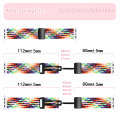 Magnetic Fold Clasp Woven Watch Band For Apple Watch 4 40mm(Rainbow Color)