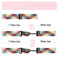 Magnetic Fold Clasp Woven Watch Band For Apple Watch SE 2022 44mm(Rainbow Color)