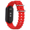 For Xiaomi Mi Band 8 Ocean Silicone Watch Band(Red)