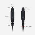 1.5m EMK OD2.2mm Digital Audio Optical Fiber Cable Plastic Speaker Balance Cable(Black)