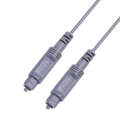 15m EMK OD2.2mm Digital Audio Optical Fiber Cable Plastic Speaker Balance Cable(Silver Grey)