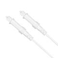 20m EMK OD2.2mm Digital Audio Optical Fiber Cable Plastic Speaker Balance Cable(White)