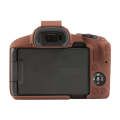 For Canon EOS R50 Soft Silicone Protective Case(Coffee)