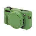 For Canon PowerShot G7 X Mark II / G7X2 Soft Silicone Protective Case with Lens Cover(Green)