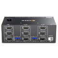 KC-KVM203DH 8K 30Hz USB3.0 DP+DP+HDMI Triple Monitors KVM Switch, EU Plug