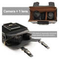 Cwatcun D83 Vintage Small Camera Case Leather Camera Messenger Bag, Size:24 x 17 x 12cm(Black)