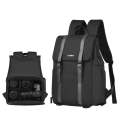 Cwatcun D86 Camera Backpack DSLR Mirrorless Camera Waterproof Bag, Size:28 x 15 x41cm Small(Black)