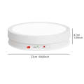 22cm Colorful LED Light Electric Rotating Display Stand Turntable, Style:Power Plug-in(White)