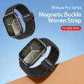 For Apple Watch SE 40mm DUX DUCIS Mixture Pro Series Magnetic Buckle Nylon Braid Watch Band(Black...