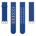 For Apple Watch SE 2023 44mm Luminous Colorful Light Silicone Watch Band(Blue)