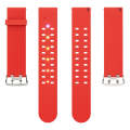 For Apple Watch SE 2023 44mm Luminous Colorful Light Silicone Watch Band(Red)