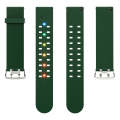 For Apple Watch SE 40mm Luminous Colorful Light Silicone Watch Band(Green)