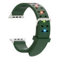 For Apple Watch Series 6 44mm Luminous Colorful Light Silicone Watch Band(Green)