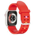 For Apple Watch Series 5 44mm Luminous Colorful Light Silicone Watch Band(Red)