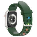 For Apple Watch Series 4 44mm Luminous Colorful Light Silicone Watch Band(Green)
