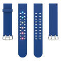 For Apple Watch Series 2 38mm Luminous Colorful Light Silicone Watch Band(Blue)