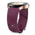 For Samsung Galaxy Watch 6 Sunflower Embossed Silicone Watch Band(Wine Red)