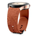 For Samsung Galaxy Watch 6 Sunflower Embossed Silicone Watch Band(Brown)