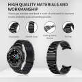 For Samsung Galaxy Watch 6 / 5 / 4 Three Bead Stainless Steel Metal Watch Band(Black)