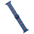For Apple Watch Series 9 41mm Stainless Steel Watch Band(Blue Red)