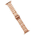 For Apple Watch Series 7 45mm Stainless Steel Watch Band(Rose Gold)