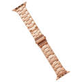 For Apple Watch Series 4 44mm Stainless Steel Watch Band(Rose Gold)