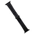 For Apple Watch SE 2023 44mm Five-Beads Stainless Steel Watch Band(Black)