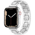 For Apple Watch 38mm H Slim Stainless Steel Watch Band(Silver)
