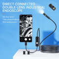 AN112 8mm Double Lenses HD Industry Endoscope Type-C + Micro USB + 8 Pin Connection, Length:1m So...