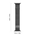 For Apple Watch SE 2022 44mm DUX DUCIS Milanese Pro Series Stainless Steel Watch Band(Black)