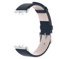For Samsung Galaxy Fit 3 PU Leather Watch Band(Dark Blue)
