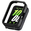 For Samsung Galaxy Fit 3 12mm Half Coverage Hollowed PC Watch Protective Case(Black)