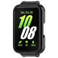 For Samsung Galaxy Fit 3 12mm Half Coverage Hollowed PC Watch Protective Case(Black)
