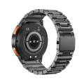 LEMFO AK59 1.43 inch AMLOED Round Screen Steel Strap Smart Watch(Black)