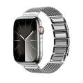 For Apple Watch Series 6 44mm Magnetic Clasp Braided Chain Stainless Steel Watch Band(Silver)