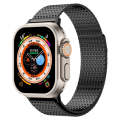 For Apple Watch Series 8 45mm Milanese Loop Magnetic Clasp Stainless Steel Watch Band(Black)