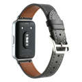 For Samsung Galaxy Fit 3 Sewing Thread Genuine Leather Watch Band(Coffee)
