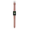 For Samsung Galaxy Fit 3 Pointed Tail Genuine Leather Watch Band(Dark Pink)