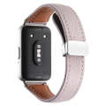 For Samsung Galaxy Fit 3 Litchi Texture Magnetic Buckle Slim Leather Watch Band(Purple)