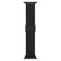 For Apple Watch Ultra 2 49mm Carbon Fiber Texture Snap Buckle Nylon Watch Band(Black)