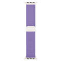 For Apple Watch Series 9 45mm Carbon Fiber Texture Snap Buckle Nylon Watch Band(Purple)